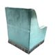 Fauteuil vintage turquoise avec franges