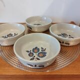 Set of 4 St Amand Sologne earthenware bowls