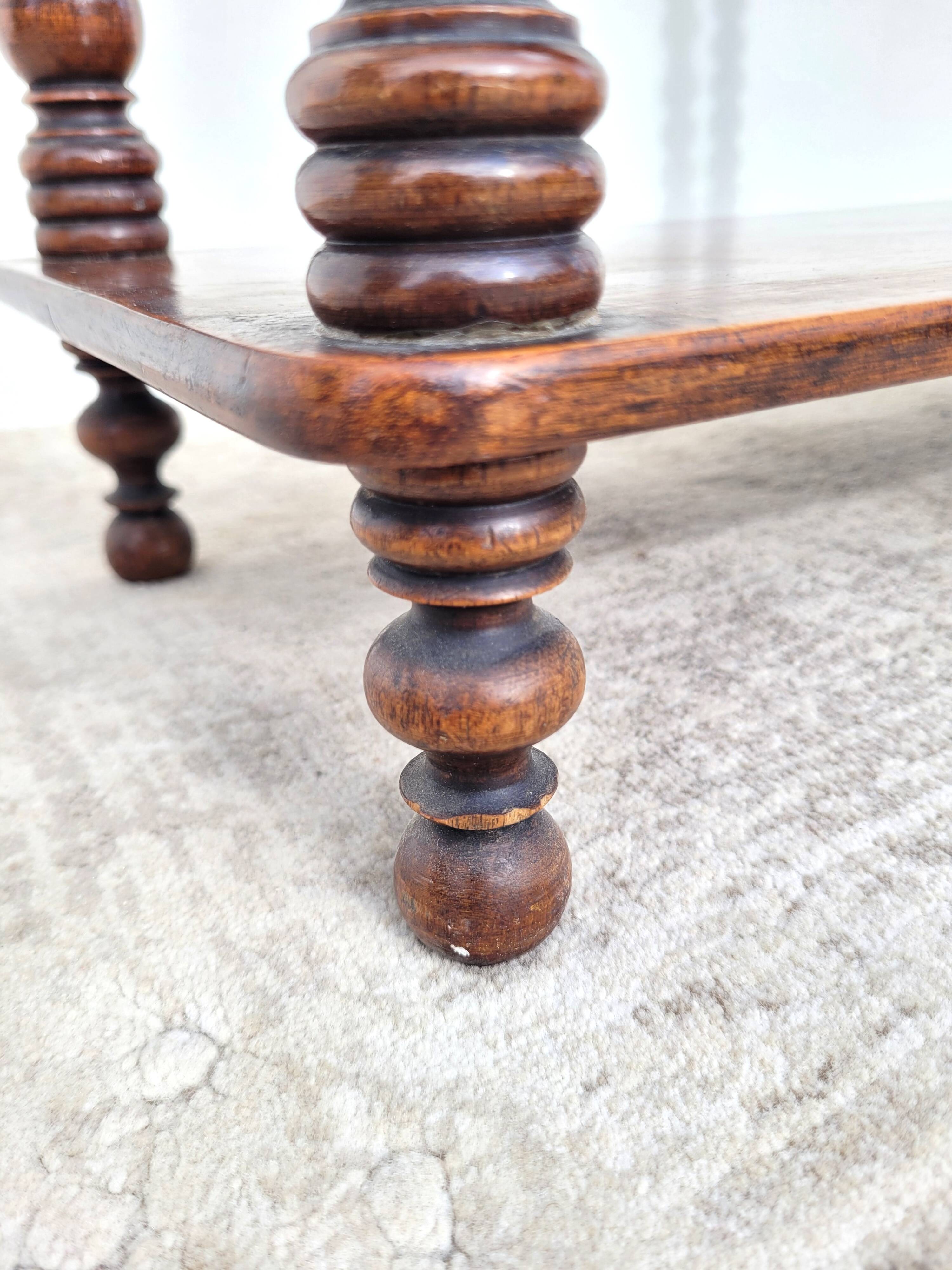 19th century shelf with walnut rosary