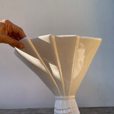 3 appliques en céramique blanche 1960