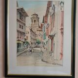 Watercolor on paper framed under glass Alma 1992.