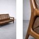 Vintage Mid-Century Danish Modern 3-Seater Brown Leather Sofa by Georg Thams