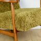 Vintage armchair, 1970s, red fox - high pile Camel