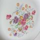 12 semi-hollow plates in Vierzon porcelain decorated with flowers and gilding