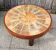 Table basse herbier ronde vintage années 60