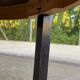 Contemporary round extendable Scandinavian dining table in wenge 1990