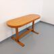 Oval table / vintage pine console from the 60s 70s