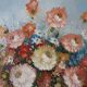 Edmond Sanders, Vase with Flowers, 1950s, Oil on Canvas, Framed