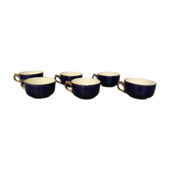 Coffee service or tea in midnight blue earthenware