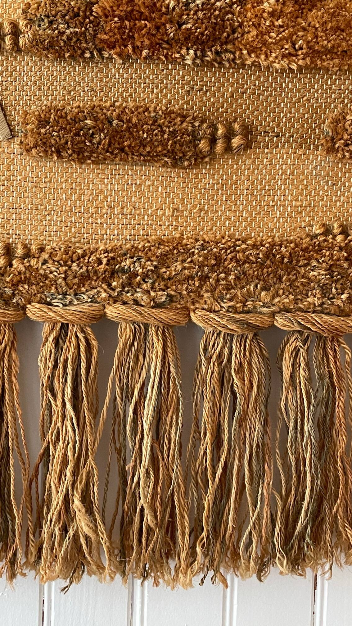 Decorative jute tapestry from the 1970s