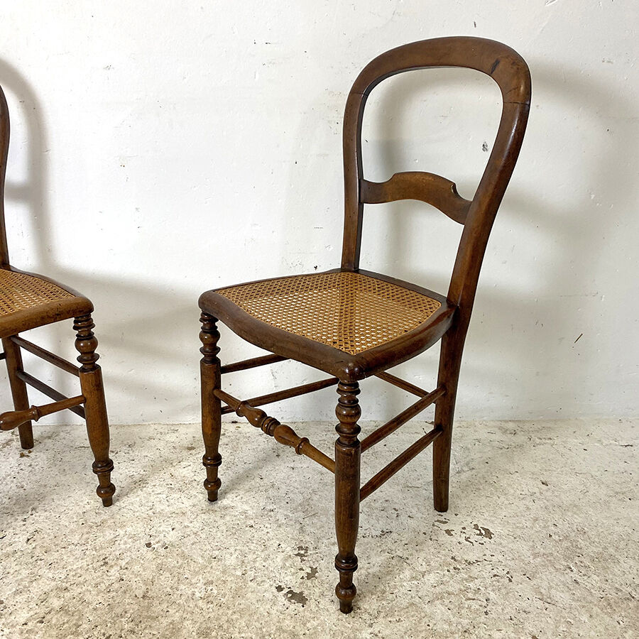 Pair of Louis Philippe canned chairs