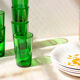 6 verres à eau verts vintage