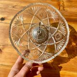 Vintage chiseled glass cup