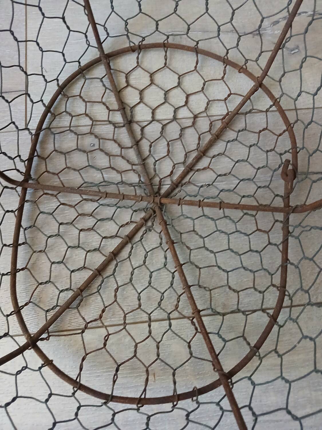 Antique metal basket + wire