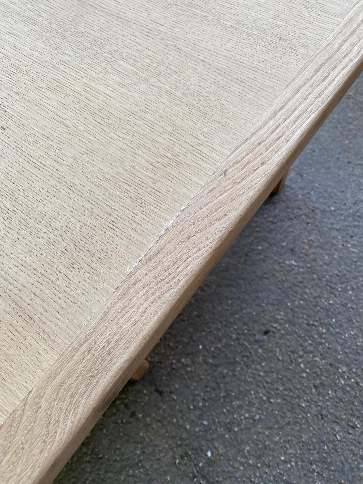 Renovated farmhouse dining table in raw wood 200cm 20th century