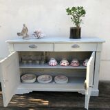 Large Parisian buffet gray putty
