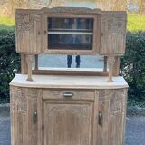 Parisian art deco sideboard in solid raw oak