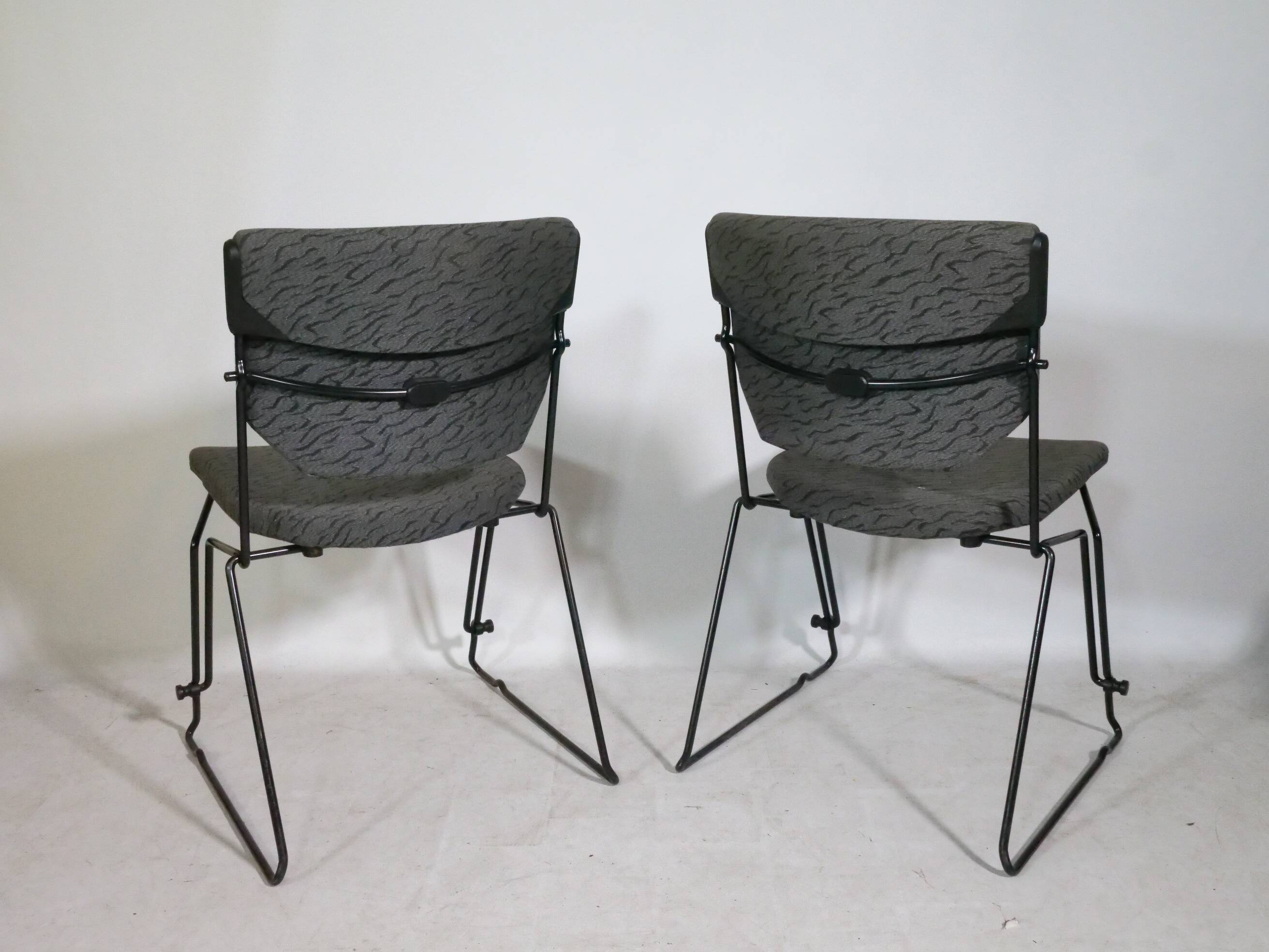 Mid-Century Stackable Chairs by Albert Stoll for Giroflex, Set of 4, 1980s