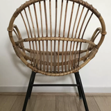 Armchair in rattan for adult