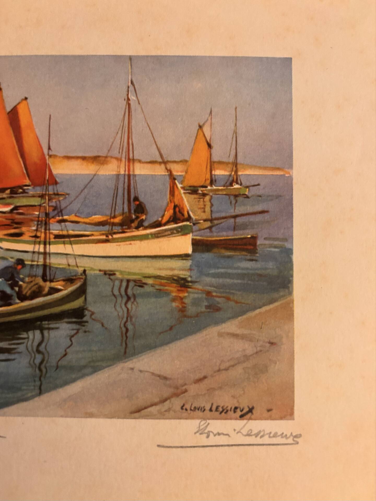 2 Estampes Anciennes / Lithographies. Île d'Oléron par Louis Lessieux