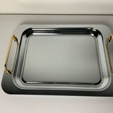Metal and brass tray