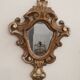 Pair of Louis XV-style mirrors in silver wood
