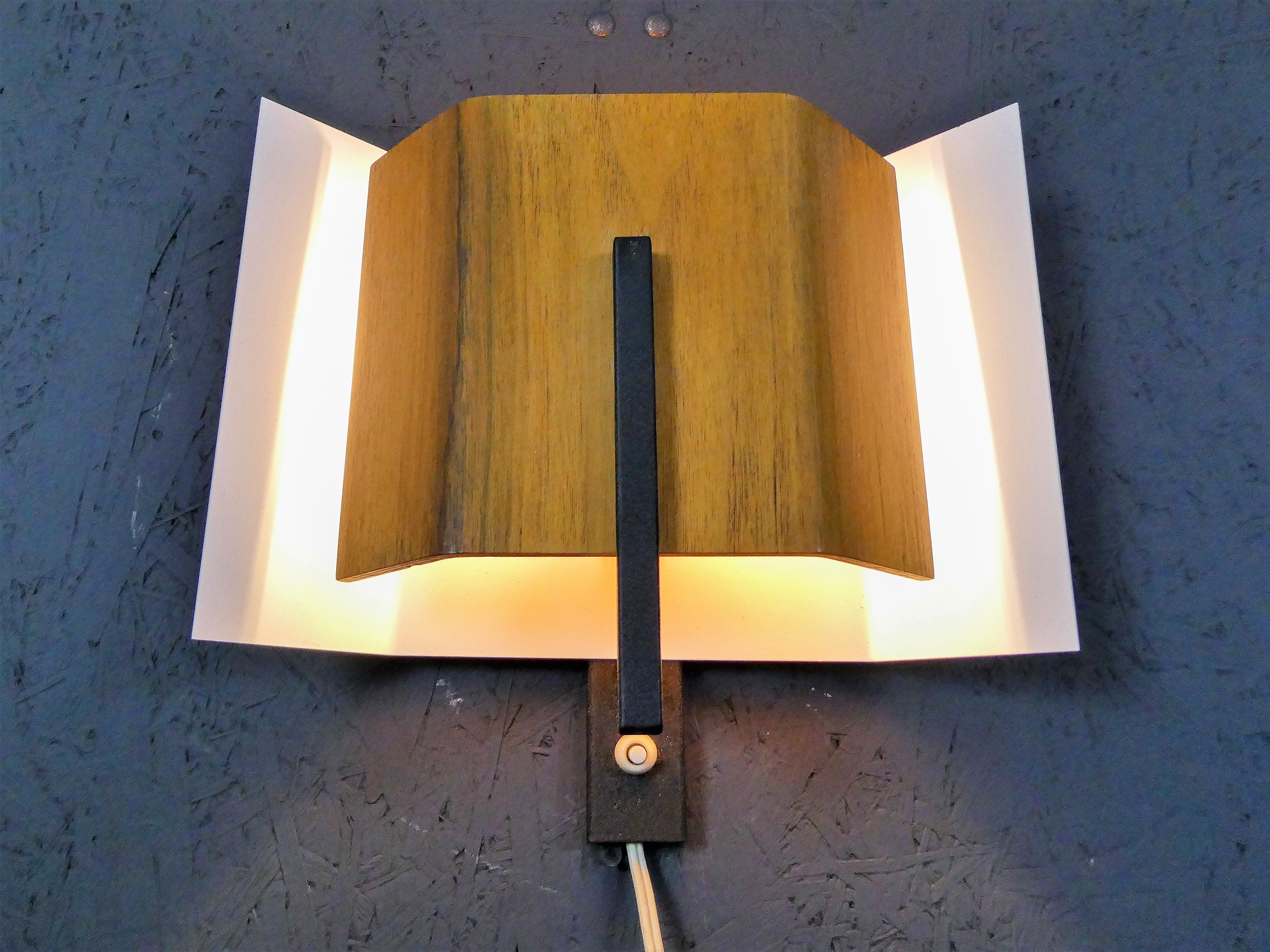 Vintage modernist wall lamp by Louis Kalff for Philips, Netherlands 1960s
