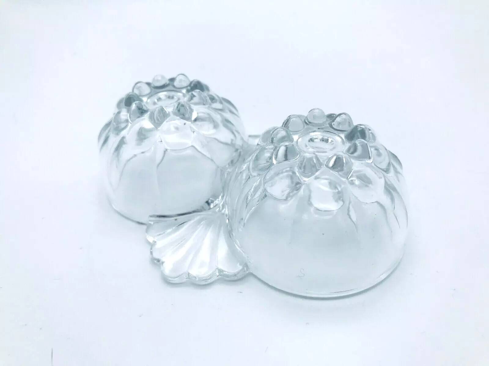1960s Salt / Pepper Shaker Scallop Shell Molded Glass