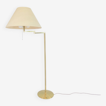 Lampadaire en laiton avec bras pivotant mid century modern