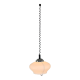 Mid-century adjustable milk glass suspension