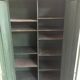 Riveted metal industrial workshop cabinet - vintage 1960s