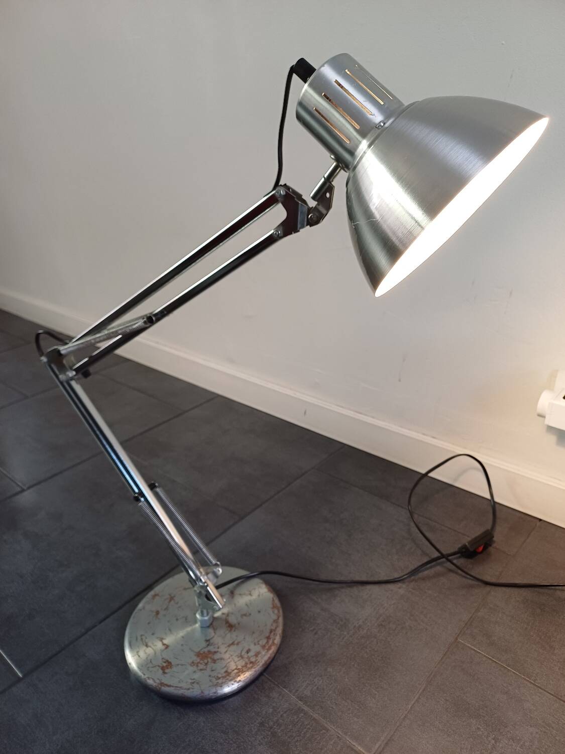 Aluminor lamp in chrome metal 80's