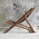 Vintage teak children's chaise longue