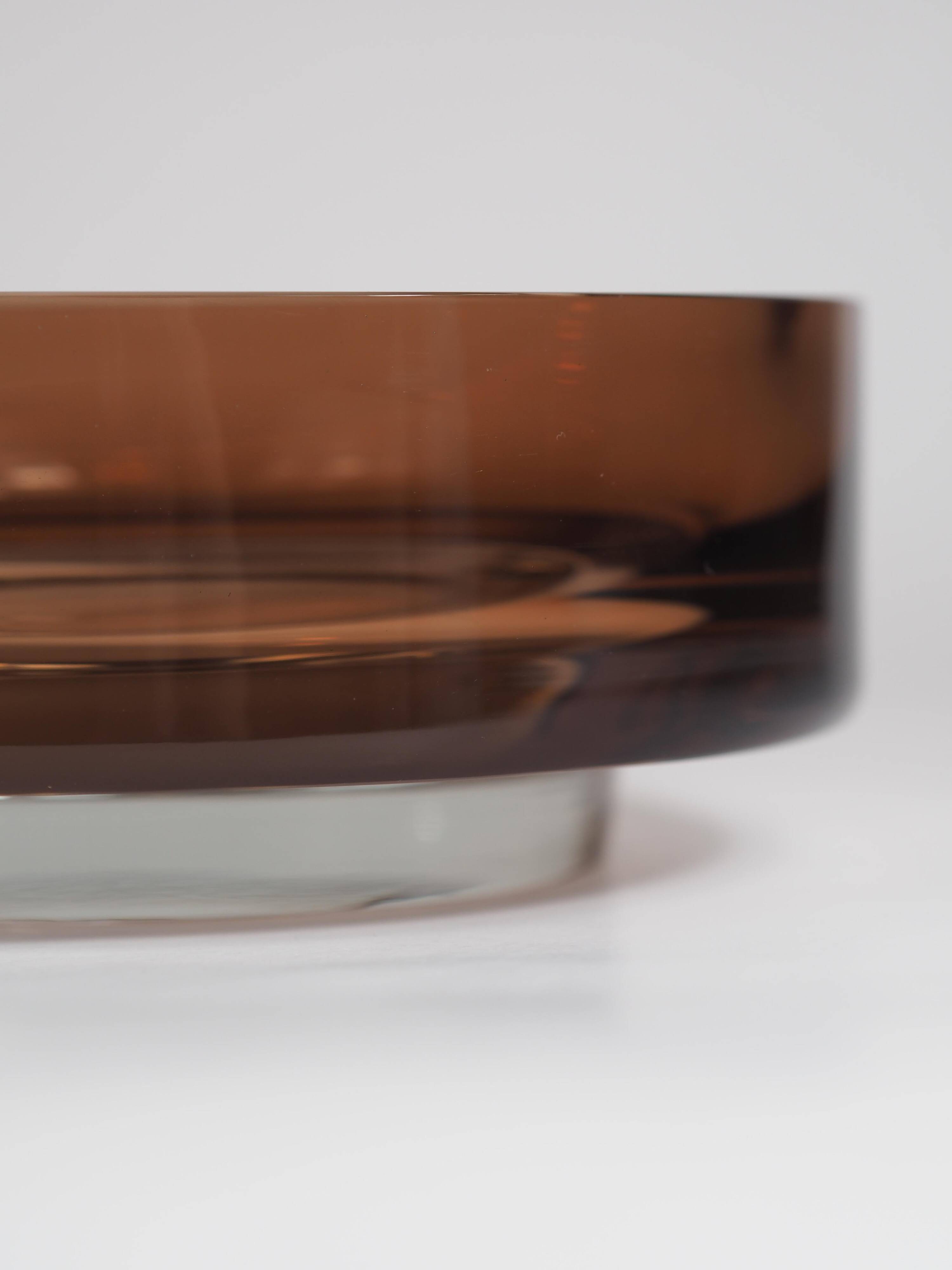 Rare bol en verre d'art moderne du milieu du siècle par Kaj Franck pour Nuutajärvi Notsjö