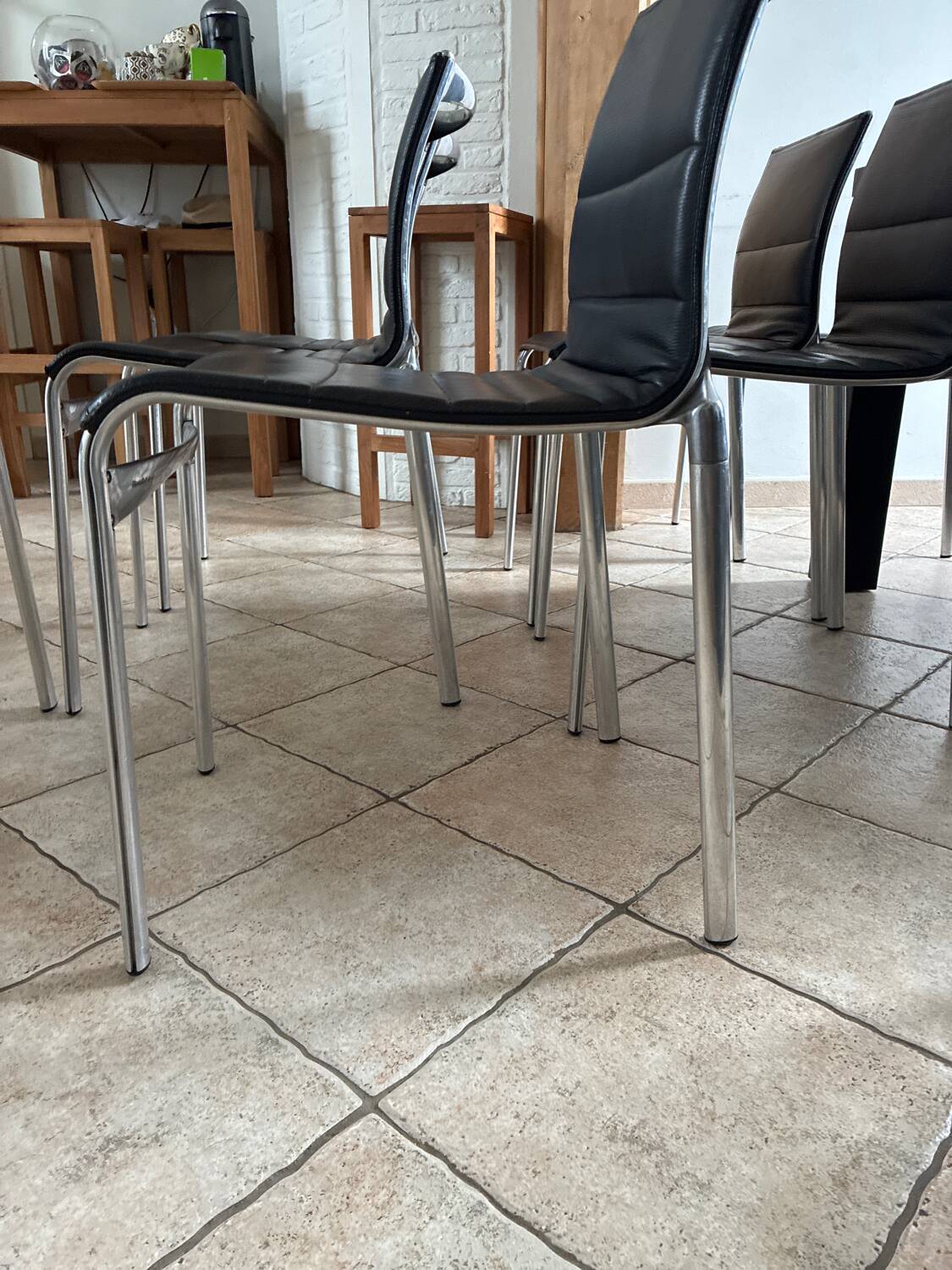 8 Alias black chairs