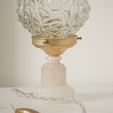 Vintage table lamp with albatre foot