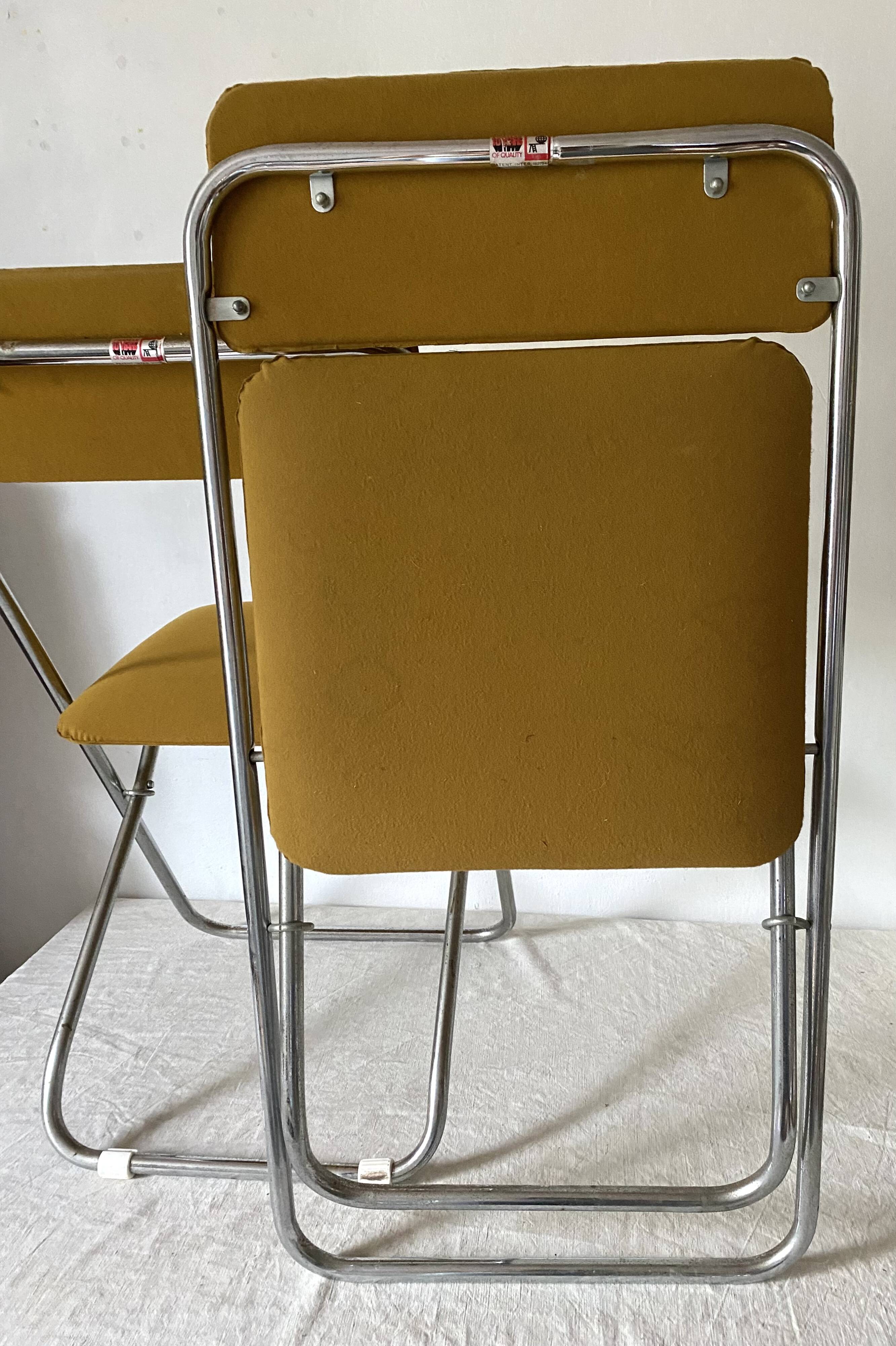 Framar vintage folding chairs; 70s