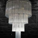 Lamp art deco style metal & crystal