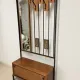 Vintage mid-century modern hallway coat rack with mirror by Alfred Hendrickx for Belform, Belgium, 190 × 80 × 30 cm