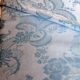 grande nappe de campagne damassée bleu et blanc 4m50 x 1m60