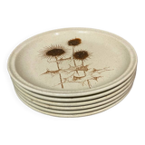 Set of 6 sarreguemine plates