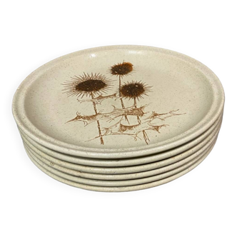 Set of 6 sarreguemine plates