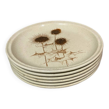 Set of 6 sarreguemine plates