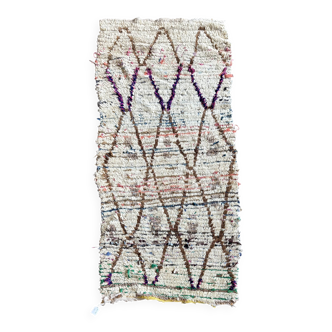 Tapis Beni Ouarain Vintage 90x185 cm – Tapis marocain en laine fait main