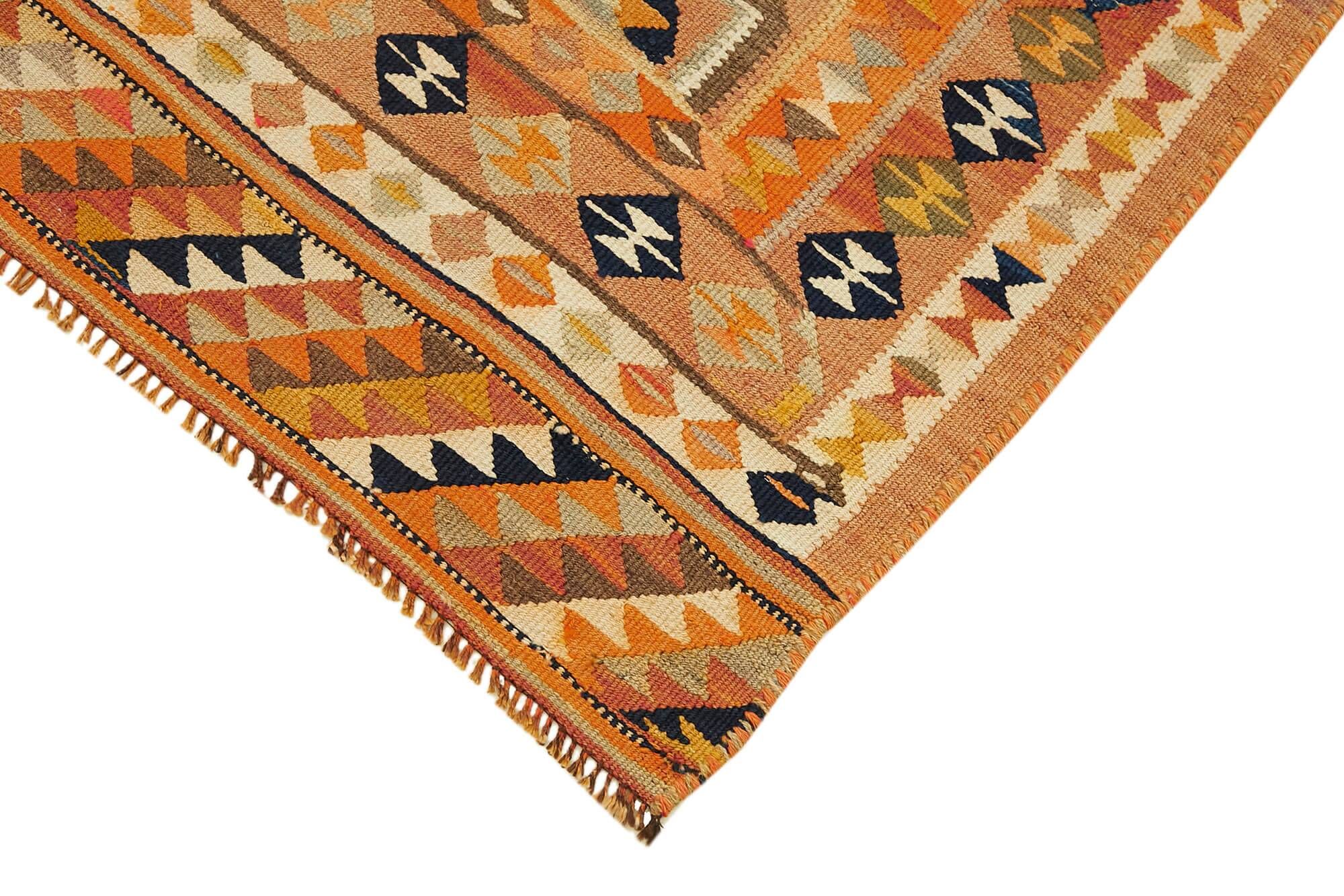 Turkish Handwoven Vintage Herki Kilim 97 cm x 307 cm