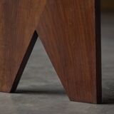 Mid-Century Walnut Bench, France, Late 20th Century