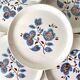 Assiettes à dessert  années 70 fleurs