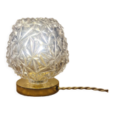 Chiseled glass table lamp