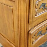 2-drawer chest of drawers in varnished wood