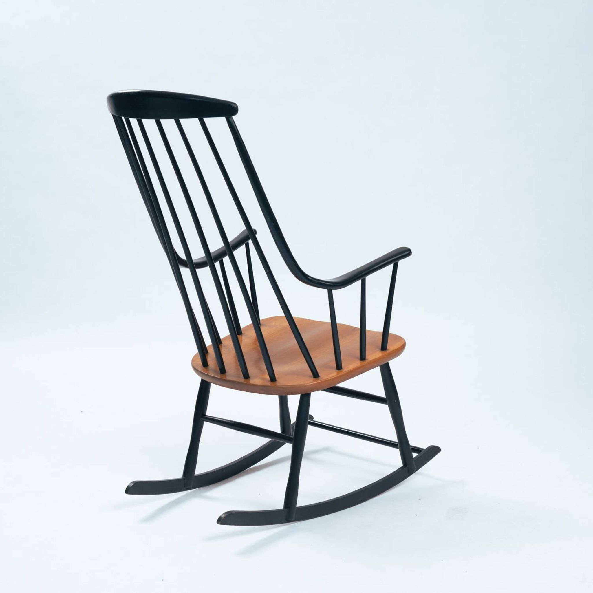 Fauteuil à bascule danois Lena Larsson Grandessa du milieu du siècle, années 1950